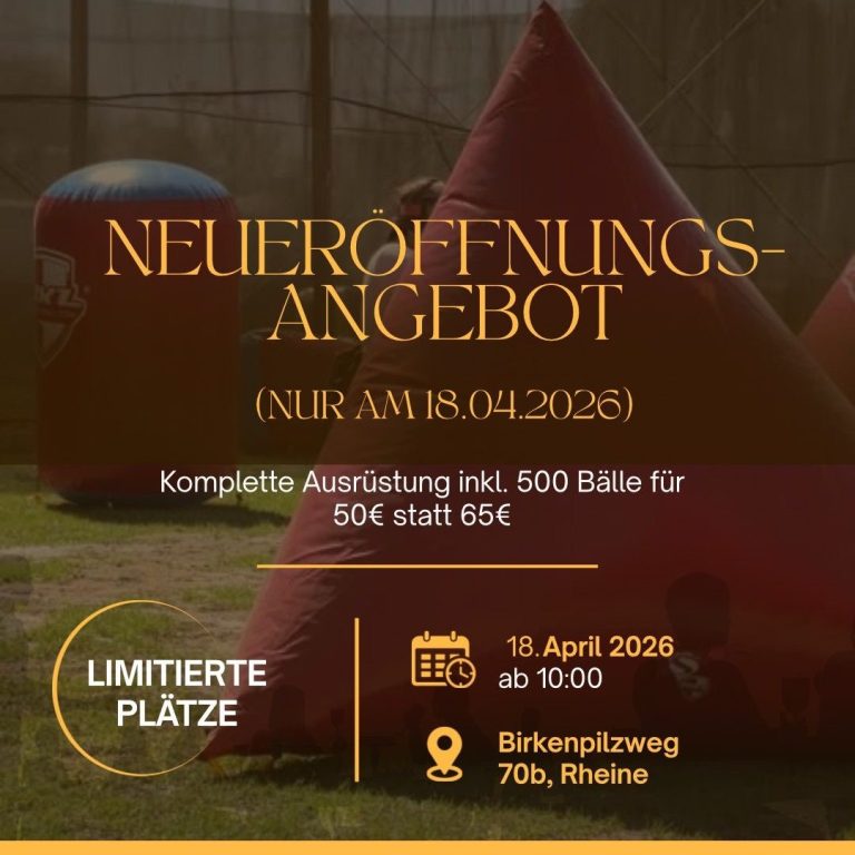 Crazyranch Paintball Rheine Neueröffnung 2026 Spass in Rheine Sommer Weihnachtsfeier JGA Junggesellenabschied Ladiesnight Aktivitäten mit ..